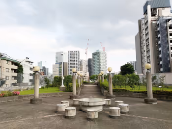 目黒駅ミニパークの休憩場所その3