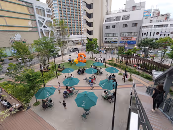 武蔵小杉駅サウスパーク の休憩場所その1