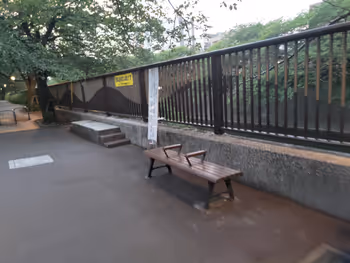 目黒駅目黒区民センター公園入口横の休憩場所その1