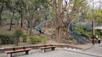 早稲田駅江戸川公園の休憩場所その4