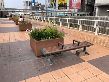 Photo of Okayama Station | East-West Link Passage, West Exit 2nd Floor Near Plaza | Rest Spot 2