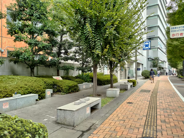 Photo of Iidabashi Station | C2 Exit Side, In front of the Johoku Vocational Training Center | Rest Spot 1