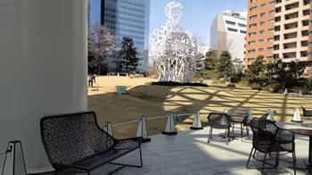 Rest area at Toranomon Hills Station, Toranomon Hills Oval Plaza, part 1