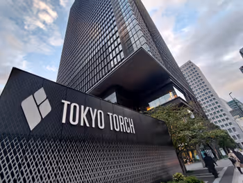 미쓰코시마에역 TOKYO TORCH Park의 휴식 장소 그 1