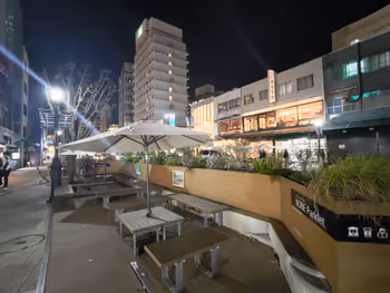 KOBE Parklet near Kyukyoryuchi Daimaru-mae Station: Rest area near Sannomiya Shrine - Part 2