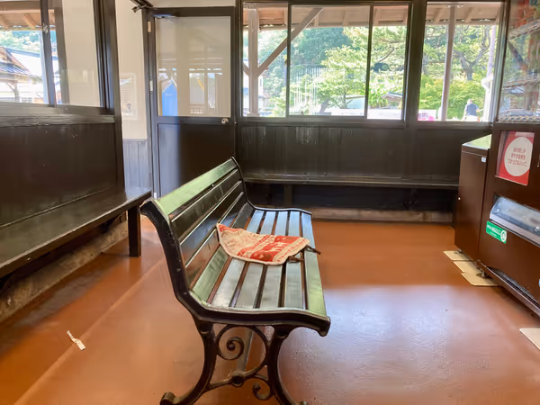 Photo of Takeda Station | Waiting area next to the ticket gate | Rest Spot 3