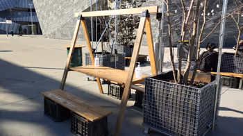 히가시토코로자와역 카도카와 무사시노 뮤지엄 앞의 휴식 장소 그 3