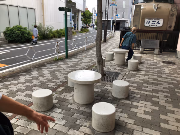 【東向島駅】東武博物館前の休憩場所