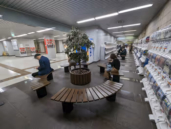 Rest area at the mecca of Gacha, Higashi-Kawaguchi Station, part 2