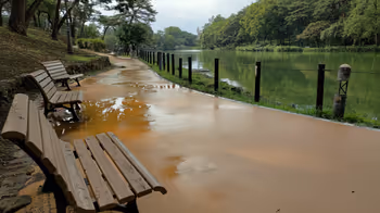 大宮公園駅舟遊池周辺の休憩場所その2