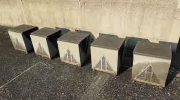 Rest area near the pedestrian deck around Sendagaya Station and Tokyo Metropolitan Gymnasium, part 2