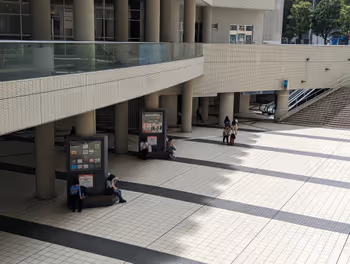 Rest area in the sunken garden of Rise City Ikebukuro, Higashi-Ikebukuro Station, part 1