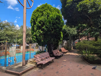 中野新桥站荣町公园的休息场所6