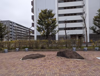 地下铁赤塚站光丘公园城 步行道的休息场所之一