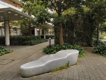 Rest area in front of the club floor, Kawada-cho Garden, Akebonobashi Station 3