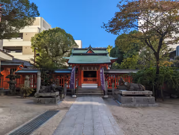 天神站水镜神社的休憩场所4