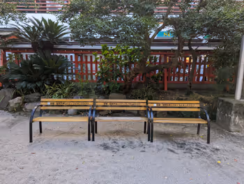 天神站水镜神社的休憩场所3