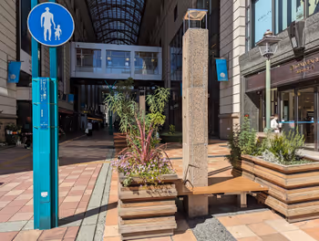 텐진 미나미역 엘가라 파사쥬 광장의 휴식 장소 그 2