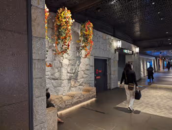 Rest area 1 at Nishitetsu Fukuoka (Tenjin) Station Tenjin Underground Shopping Mall, West 8th Street