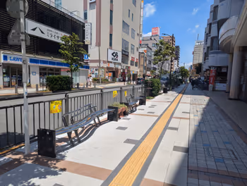 田無站北口站前通的休息場所其一