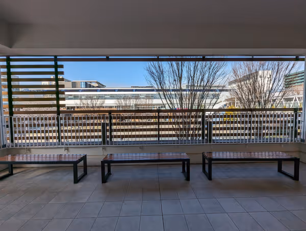 Photo of Nagareyama-Ōtakano-Mori Station | 2F Connecting Deck | Rest Spot 2