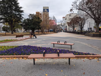 A beautiful view in Reisen Park near Nakasu-Kawabata Station