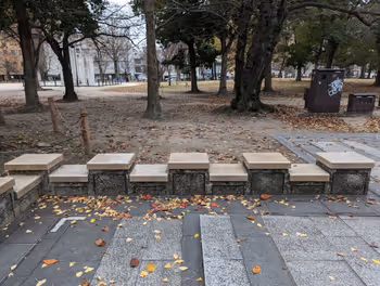 Bench in Reisen Park near Nakasu-Kawabata Station, Part 5