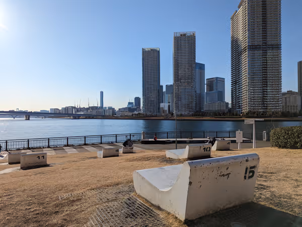 Photo of Toyosu Station | In front of LaLaport Toyosu, Canal Side | Rest Spot 4