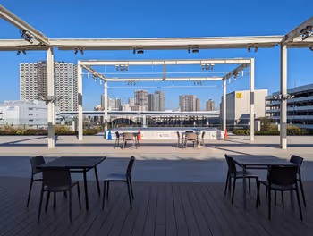 Rest areas at Ariake Garden's Minna no Terrace and Kaze no Terrace Part 2