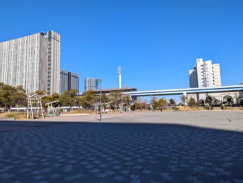 아리아케역 심볼 프롬나드 공원 꽃의 광장 휴식 장소 그 2