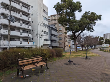 Rest area in Minatomachi Park, Shin-Kaichi Station, Part 5