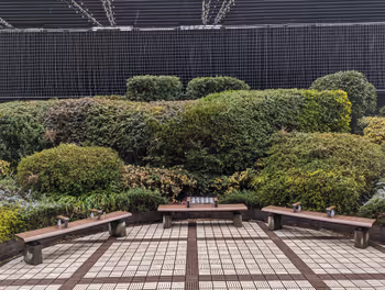 Rest area on the rooftop garden of Namba Station Osaka Takashimaya, part 3