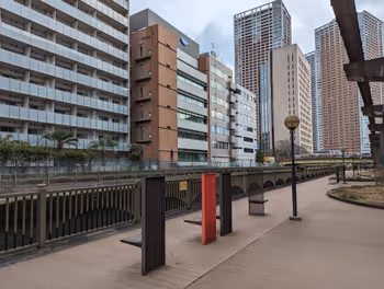 田町站新芝浦北運河綠地的休憩場所其三