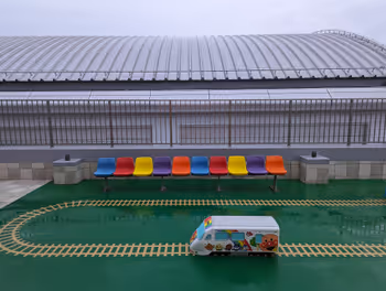 다카마쓰역 호빵맨 열차 광장의 휴식 장소 그 2