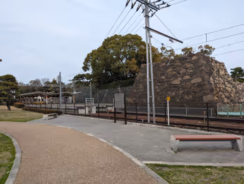 高松築港駅玉藻公園前 ことでん沿いの休憩場所その2