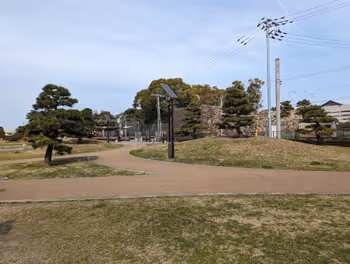 高松築港駅玉藻公園前 ことでん沿いの休憩場所その1