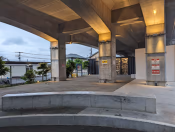 Rest Area near the Community Station under the Elevated Tracks at Higashi-koganei Station, Part 4