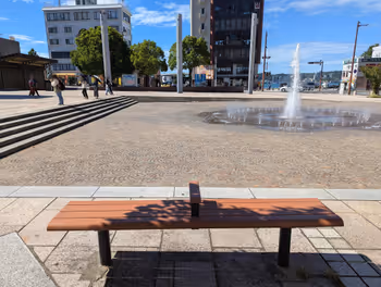 門司港駅噴水広場の休憩場所その2
