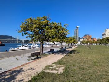 Rest area in Nishikaigan Ryokuchi Park near Mojiko Station, part 1