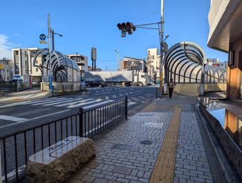 Rest area on Kashiwa Station West Exit Main Street, Reysol bench part 1