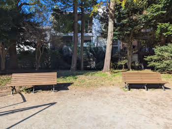 驹泽大学站猪公园的休息场所3