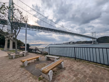 関門海峡めかり駅観潮テラスの休憩場所その4
