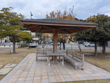 Resting area at Norfolk Square Station Sister City Plaza, Part 6