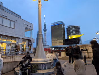 吾妻橋の休憩場所その1