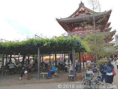 [淺草站] 淺草寺境內 東側廣場 休息處 的照片 1
