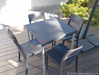 시나가와 이쵸자카의 수목 아래 테이블석 상세